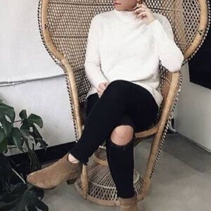 NWT Yet Again White Fuzzy Oversized Sweater